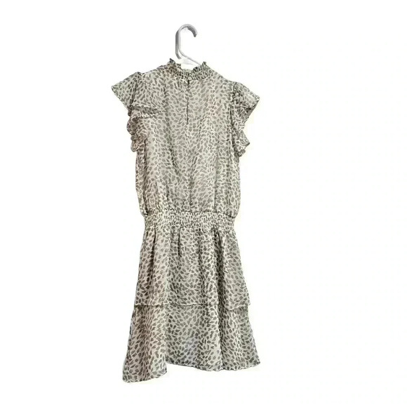 Chic Animal Print Mini Dress with Flutter Sleeves - Picture 6 of 6